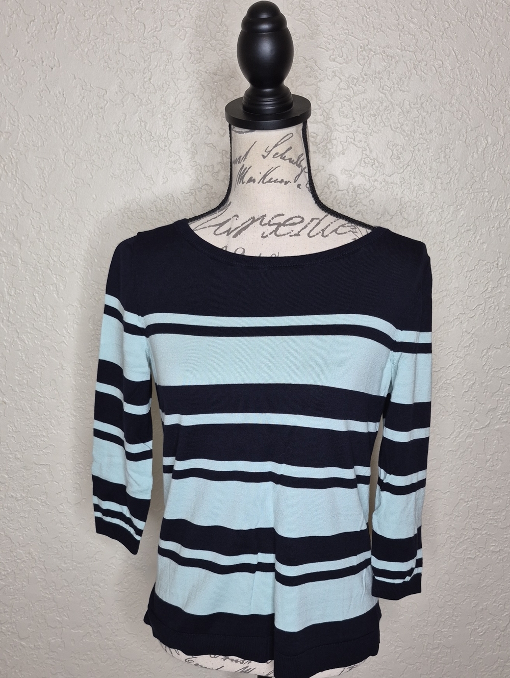 Talbots Striped Top Blue Size S